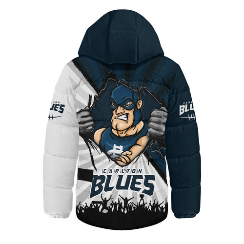 Carlton Hooded Padded Jacket Breaking Through Fan Design Carlton Hooded Padded Jacket Breaking Through Fan Design