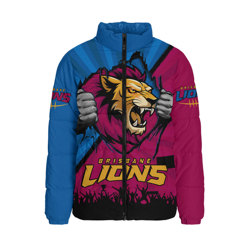 Brisbane Lions Padded Jacket Breaking Through Fan Design