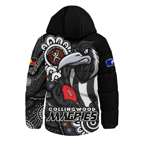 Collingwood Hooded Padded Jacket Power Through Generations NAIDOC Edition Collingwood Hooded Padded Jacket Power Through Generations NAIDOC Edition
