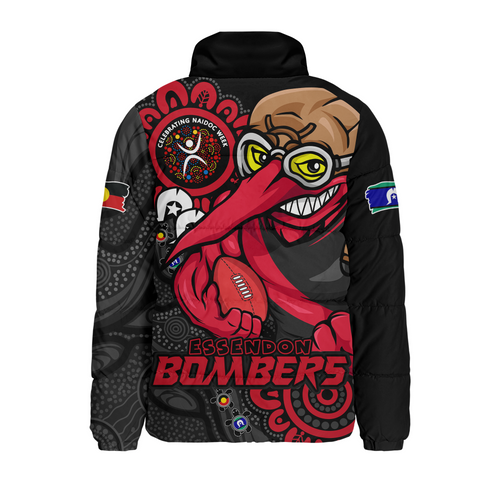Essendon Padded Jacket Power Through Generations NAIDOC Edition Essendon Padded Jacket Power Through Generations NAIDOC Edition