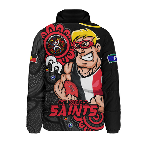 St Kilda Padded Jacket Power Through Generations NAIDOC Edition St Kilda Padded Jacket Power Through Generations NAIDOC Edition