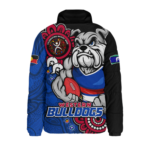 Western Bulldogs Padded Jacket Power Through Generations NAIDOC Edition Western Bulldogs Padded Jacket Power Through Generations NAIDOC Edition
