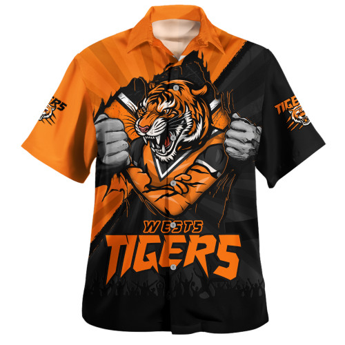 Wests Tigers Hawaiian Shirt Fearless Soul Series
