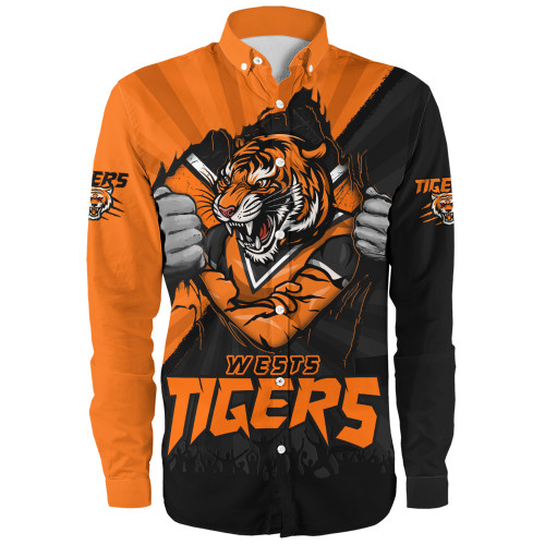 Wests Tigers Long Sleeve Shirt Fearless Soul Series