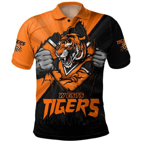 Wests Tigers Polo Shirt Fearless Soul Series