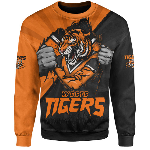 Wests Tigers Sweatshirt Fearless Soul Series
