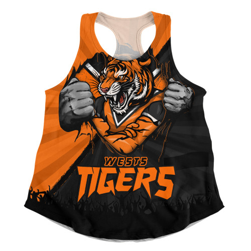 Wests Tigers Women Racerback Singlet Fearless Soul Series
