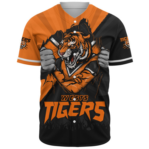 Wests Tigers Baseball Shirt Fearless Soul Series