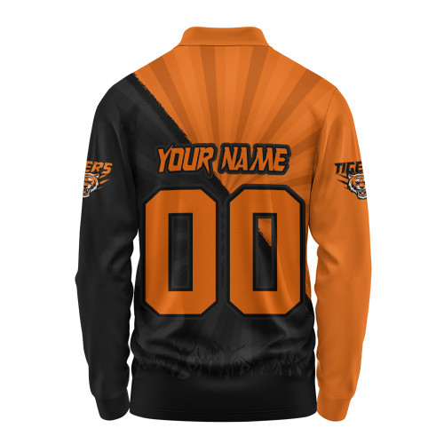 Wests Tigers Long Sleeve Polo Shirt Fearless Soul Series