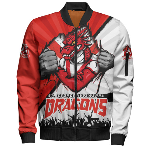 St. George Illawarra Dragons Bomber Jacket Fearless Soul Series