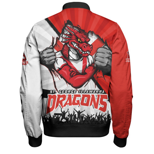 St. George Illawarra Dragons Bomber Jacket Fearless Soul Series