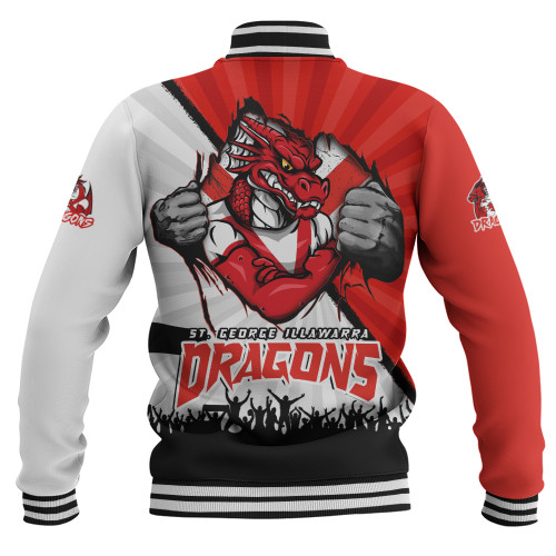 St. George Illawarra Dragons Baseball Jacket Fearless Soul Series St. George Illawarra Dragons Baseball Jacket Fearless Soul Series