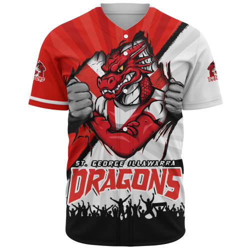 St. George Illawarra Dragons Baseball Shirt Fearless Soul Series