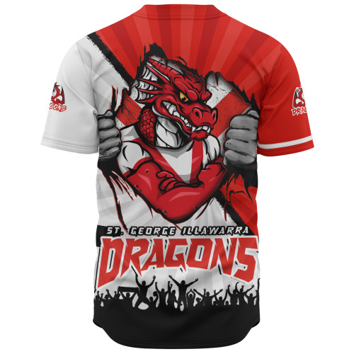 St. George Illawarra Dragons Baseball Shirt Fearless Soul Series