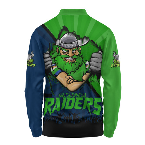 Canberra Raiders Long Sleeve Polo Shirt Fearless Soul Series Canberra Raiders Long Sleeve Polo Shirt Fearless Soul Series