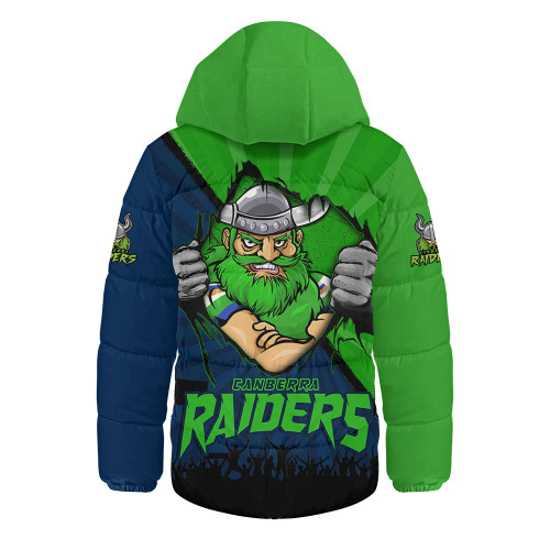 Canberra Raiders Hooded Padded Jacket Fearless Soul Series Canberra Raiders Hooded Padded Jacket Fearless Soul Series