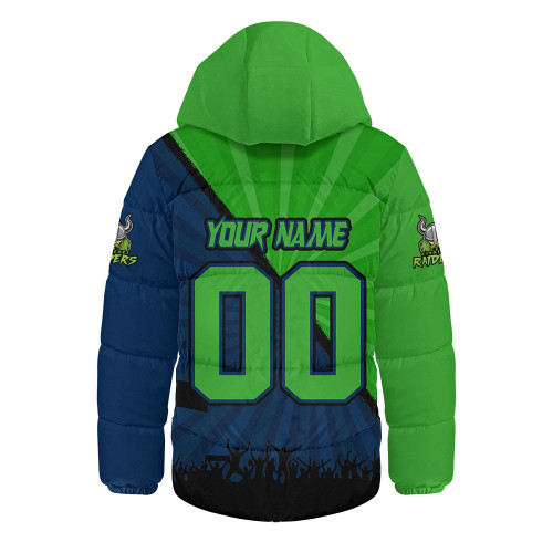 Canberra Raiders Hooded Padded Jacket Fearless Soul Series