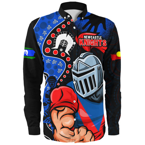 Newcastle Knights Long Sleeve Shirt NAIDOC Indigenous Warrior Spirit