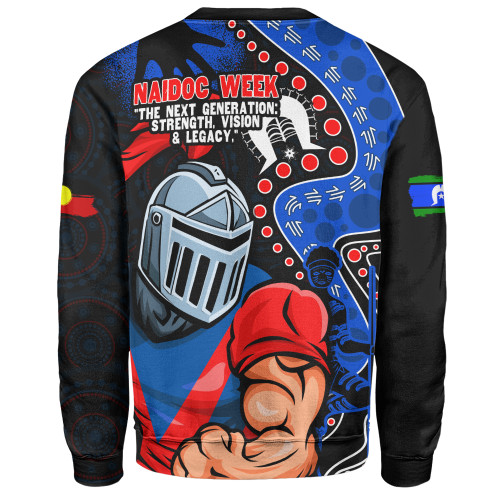 Newcastle Knights Sweatshirt NAIDOC Indigenous Warrior Spirit