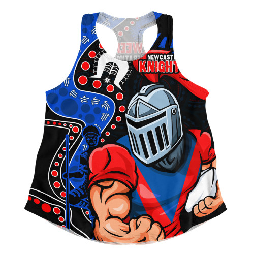 Newcastle Knights Women Racerback Singlet NAIDOC Indigenous Warrior Spirit