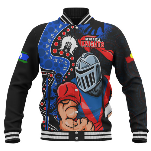 Newcastle Knights Baseball Jacket NAIDOC Indigenous Warrior Spirit