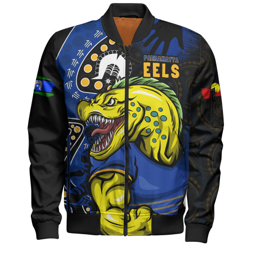 Parramatta Eels Bomber Jacket NAIDOC Indigenous Warrior Spirit