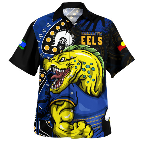 Parramatta Eels Hawaiian Shirt NAIDOC Indigenous Warrior Spirit