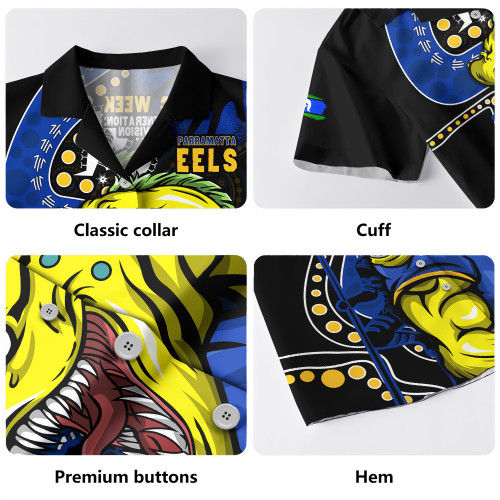 Parramatta Eels Hawaiian Shirt NAIDOC Indigenous Warrior Spirit