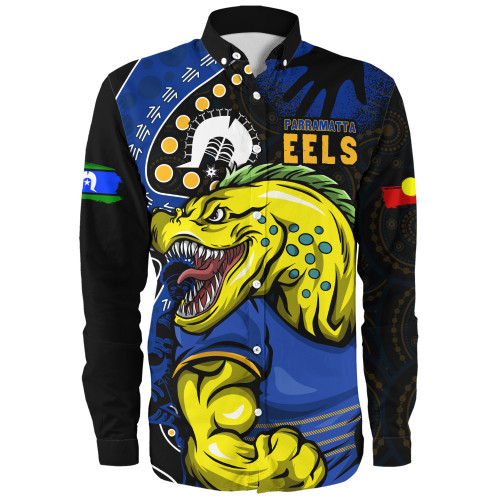 Parramatta Eels Long Sleeve Shirt NAIDOC Indigenous Warrior Spirit