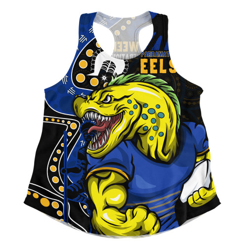 Parramatta Eels Women Racerback Singlet NAIDOC Indigenous Warrior Spirit