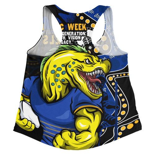 Parramatta Eels Women Racerback Singlet NAIDOC Indigenous Warrior Spirit