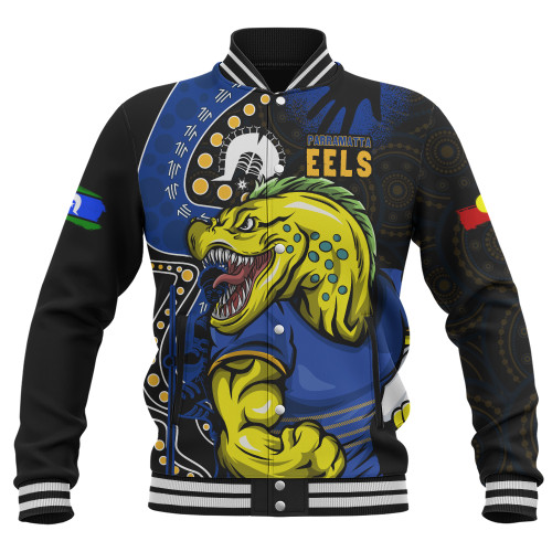 Parramatta Eels Baseball Jacket NAIDOC Indigenous Warrior Spirit