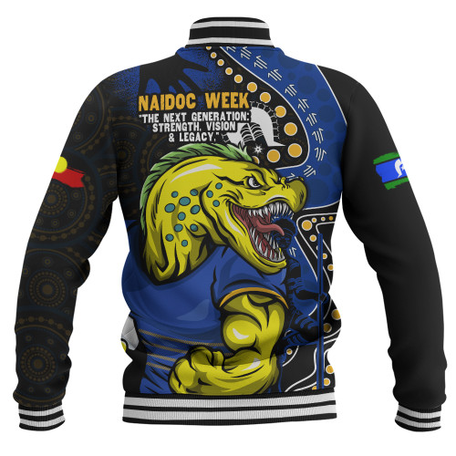 Parramatta Eels Baseball Jacket NAIDOC Indigenous Warrior Spirit Parramatta Eels Baseball Jacket NAIDOC Indigenous Warrior Spirit