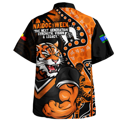Wests Tigers Hawaiian Shirt NAIDOC Indigenous Warrior Spirit Wests Tigers Hawaiian Shirt NAIDOC Indigenous Warrior Spirit