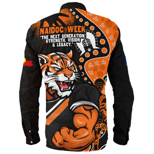 Wests Tigers Long Sleeve Shirt NAIDOC Indigenous Warrior Spirit Wests Tigers Long Sleeve Shirt NAIDOC Indigenous Warrior Spirit