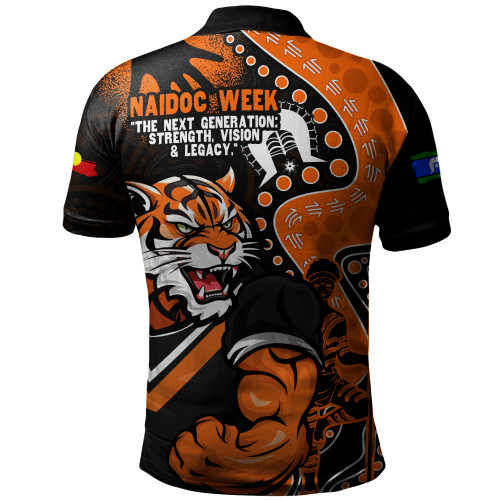 Wests Tigers Polo Shirt NAIDOC Indigenous Warrior Spirit