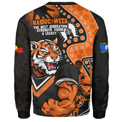 Wests Tigers Sweatshirt NAIDOC Indigenous Warrior Spirit