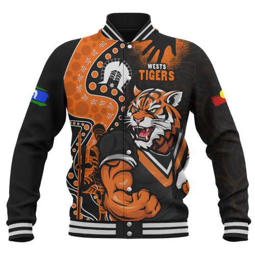 Wests Tigers Baseball Jacket NAIDOC Indigenous Warrior Spirit