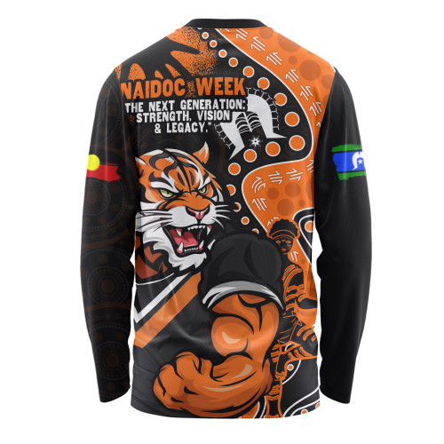 Wests Tigers Long Sleeve T-shirt NAIDOC Indigenous Warrior Spirit