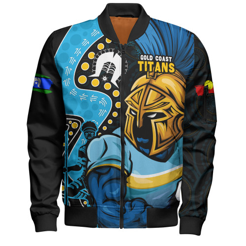 Gold Coast Titans Bomber Jacket NAIDOC Indigenous Warrior Spirit