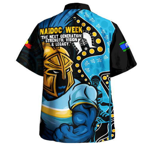 Gold Coast Titans Hawaiian Shirt NAIDOC Indigenous Warrior Spirit Gold Coast Titans Hawaiian Shirt NAIDOC Indigenous Warrior Spirit