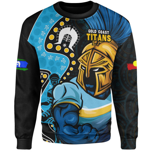 Gold Coast Titans Sweatshirt NAIDOC Indigenous Warrior Spirit