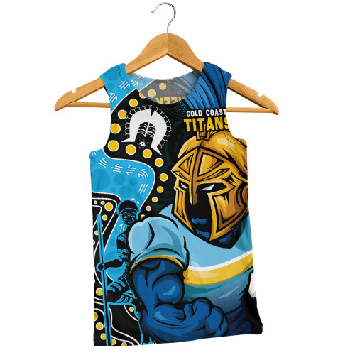 Gold Coast Titans Men Singlet NAIDOC Indigenous Warrior Spirit