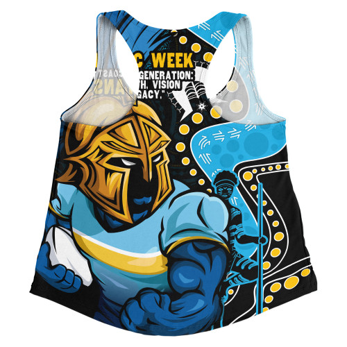 Gold Coast Titans Women Racerback Singlet NAIDOC Indigenous Warrior Spirit Gold Coast Titans Women Racerback Singlet NAIDOC Indigenous Warrior Spirit
