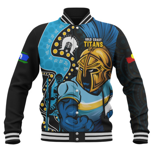 Gold Coast Titans Baseball Jacket NAIDOC Indigenous Warrior Spirit