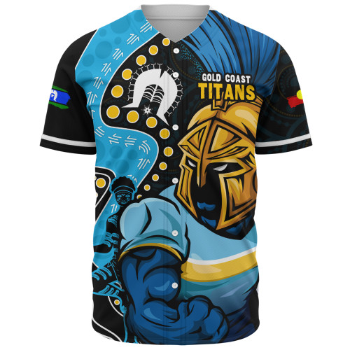 Gold Coast Titans Baseball Shirt NAIDOC Indigenous Warrior Spirit