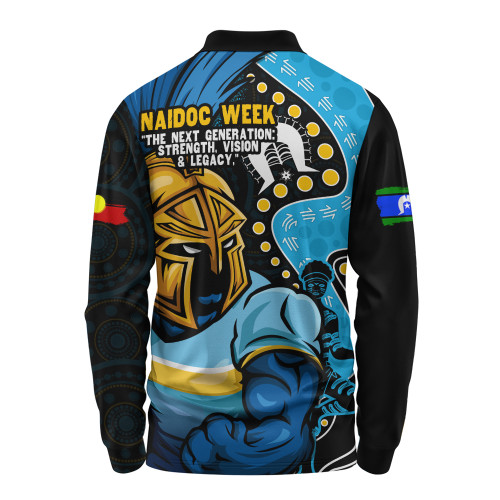 Gold Coast Titans Long Sleeve Polo Shirt NAIDOC Indigenous Warrior Spirit