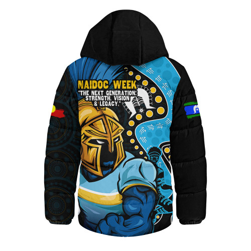 Gold Coast Titans Hooded Padded Jacket NAIDOC Indigenous Warrior Spirit