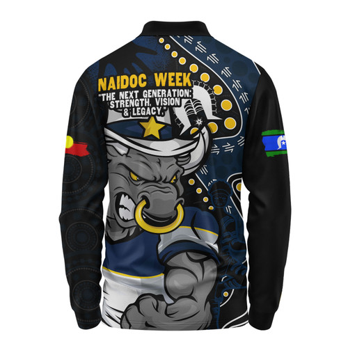 North Queensland Cowboys Long Sleeve Polo Shirt NAIDOC Indigenous Warrior Spirit North Queensland Cowboys Long Sleeve Polo Shirt NAIDOC Indigenous Warrior Spirit