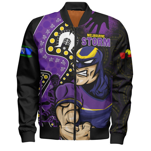 Melbourne Storm Bomber Jacket NAIDOC Indigenous Warrior Spirit